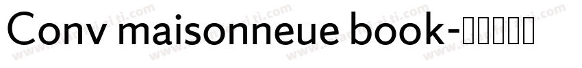 Conv maisonneue book字体转换